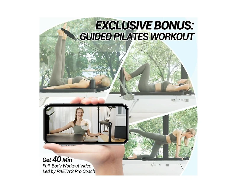 Mikolo Foldable Reformer Pilates Machine for Home Use – Dual Resistance System (Springs & Cords), Includes Jump Board for Full-Body Home Workou