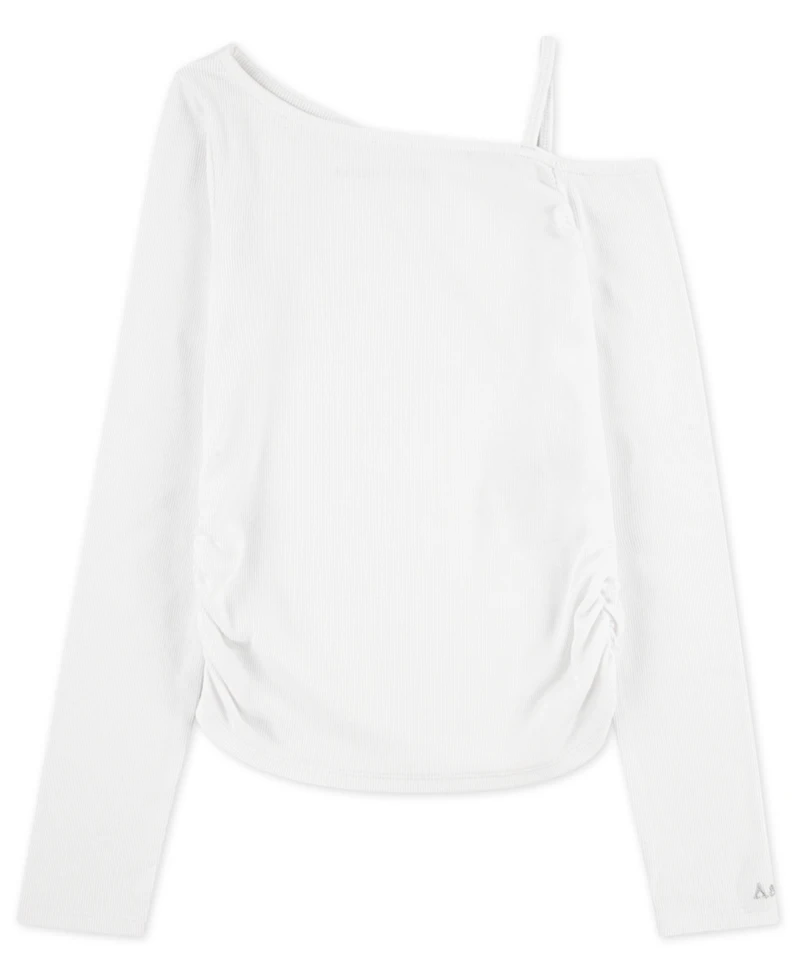 abercrombie kids Girls Asymmetrical Ruched Long Sleeve T-Shirt