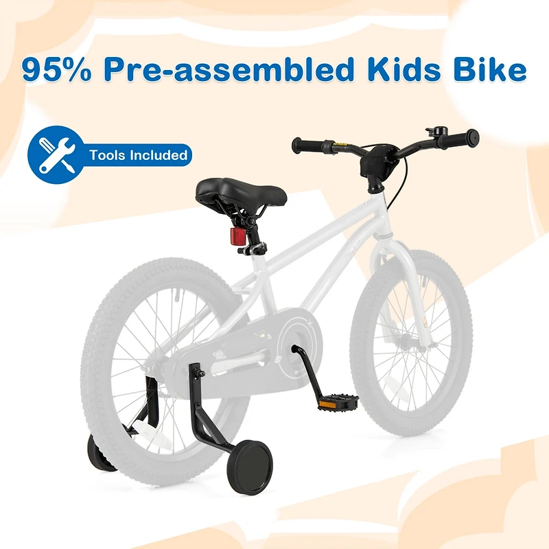 Kids Bike Bicycle for Boys Girls 4-8 with High Carbon Steel Frame