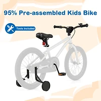 Kids Bike Bicycle for Boys Girls 4-8 with High Carbon Steel Frame