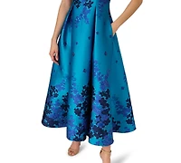 Adrianna Papell Women's Jacquard Fit & Flare Dress