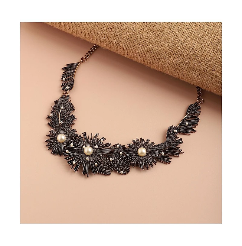 Sohi Women's Wild Flower Statement Necklace