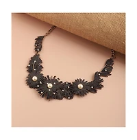 Sohi Women's Wild Flower Statement Necklace