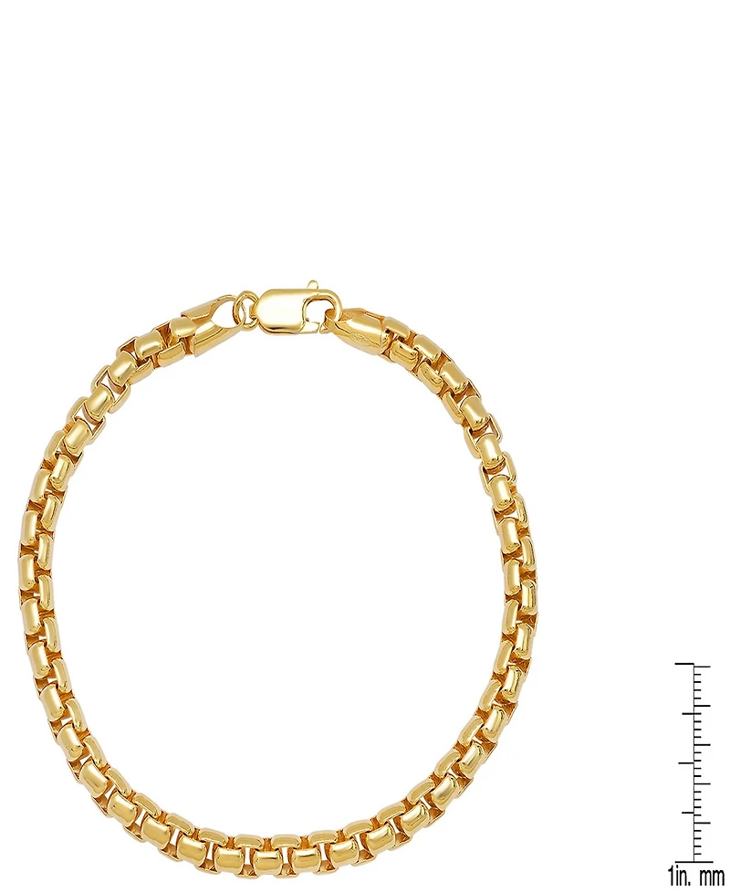 Steeltime Unisex Sterling Silver Box Link Chain Bracelet