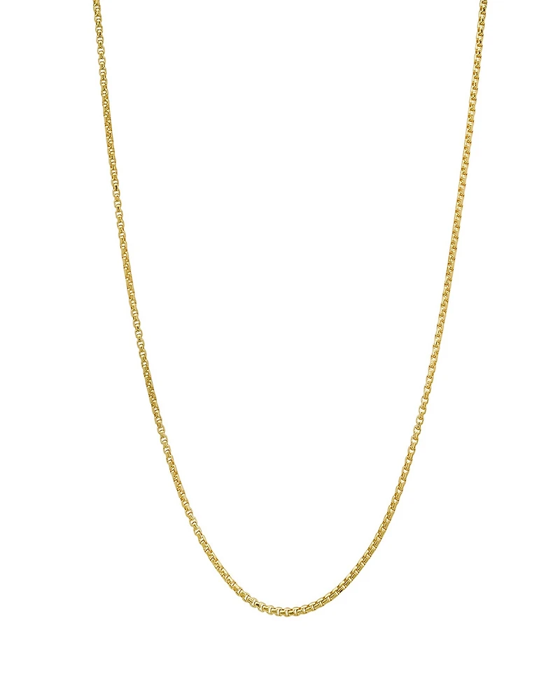 Steeltime Unisex 14K Gold Plated Box Chain Necklace