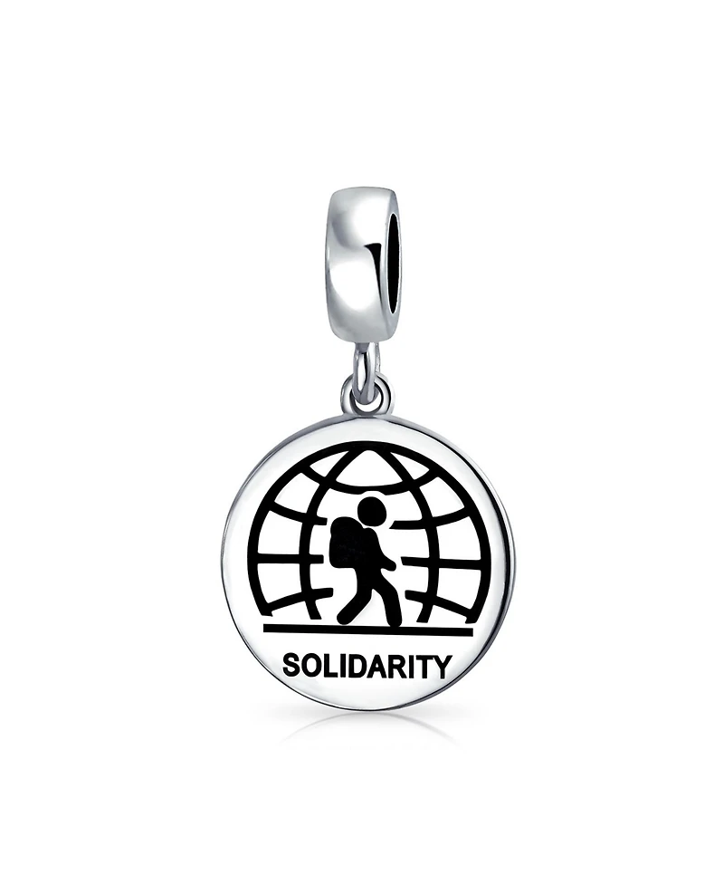 Bling Jewelry Symbol of Solidarity Dangle Charm Bead Sterling Silver for Immigrant Support