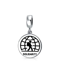 Bling Jewelry Symbol of Solidarity Dangle Charm Bead Sterling Silver for Immigrant Support