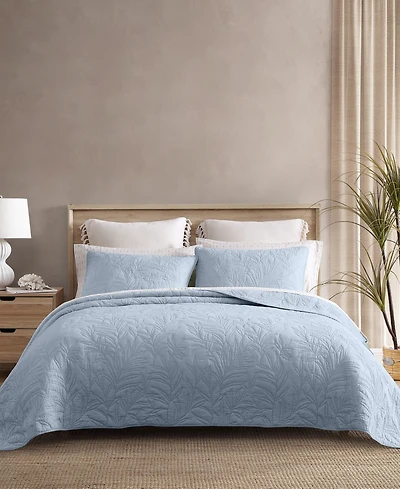 Tommy Bahama Home Solid Costa Sera Cotton Reversible Quilt, King