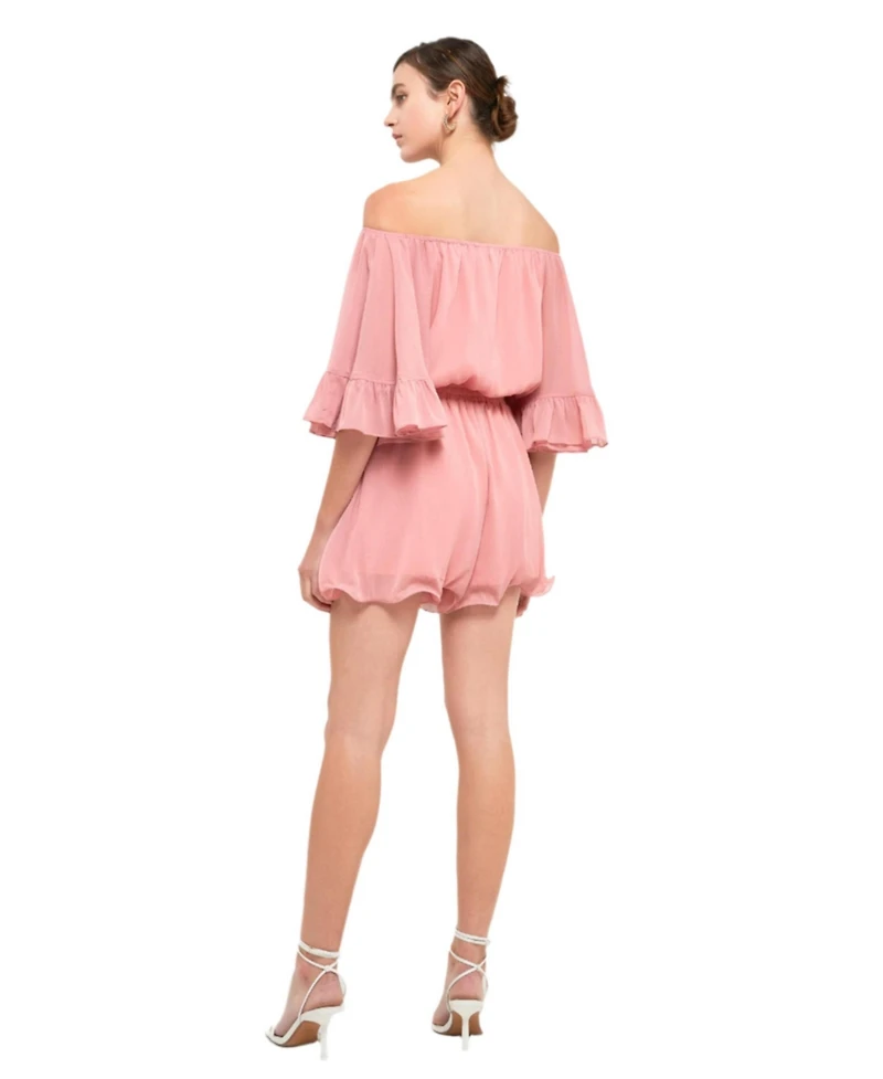 endless rose Women's Ruffled Sleeve Romper