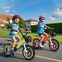 Kids Adjustable Bike with Detachable Training Wheels Safe and Fun Bicycle for Ages 4-8 Years Old