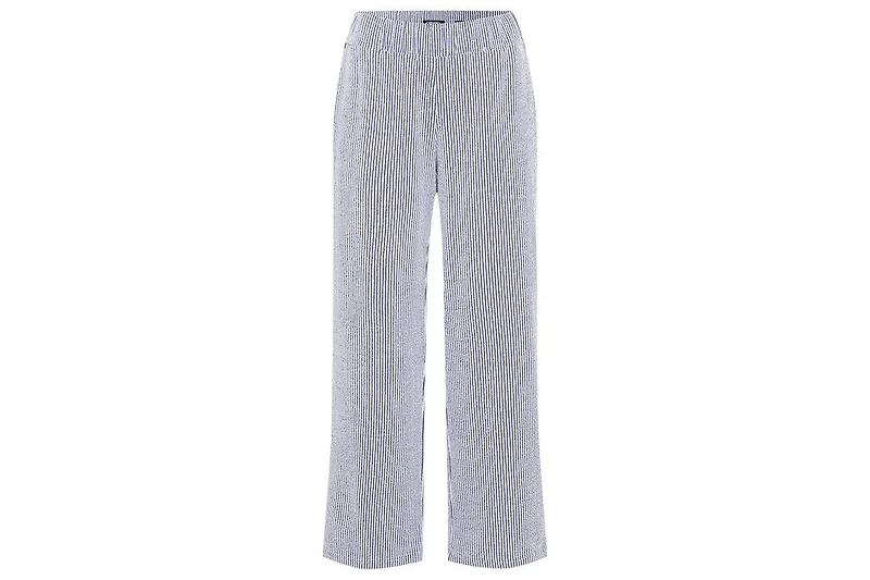 Olsen Women's Anna Fit Wide Leg Seersucker Pant