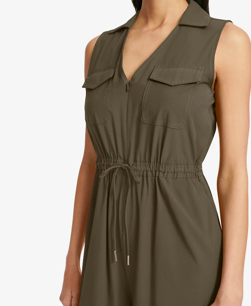 Calvin Klein Women's Sleeveless Straight-Leg Jumpsuit