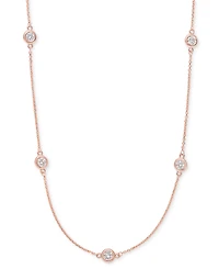 Effy Diamond Bezel 20" Statement Necklace (1 ct. t.w.) in 14k White, Yellow or Rose Gold