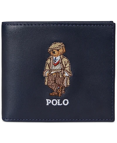 Polo Ralph Lauren Men's Polo Bear Leather Billfold Wallet