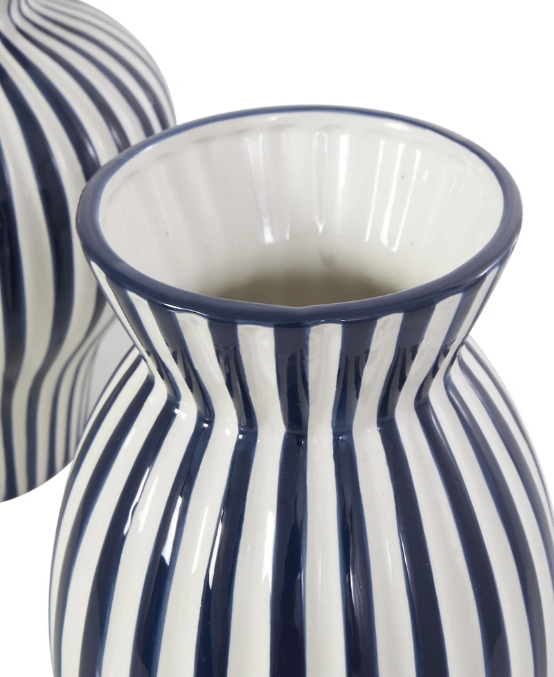 Rosemary Lane Ceramic Modern Vase, Set of 2