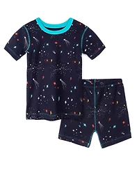 Mightly Toddler Girls Fair Trade 100% Organic Cotton Tight Fit Shortie Pajamas, 2-Piece Set
