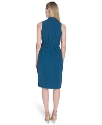 Calvin Klein Women's Sleeveless Wrap V-Neck Sheath Dress