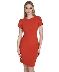 Calvin Klein Tulip-Sleeve Sheath Dress
