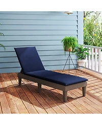 Gymax 2PCS Patio Lounge Chair Recliner Chair w/ 3-Position Adjustable Backrest & Cushion