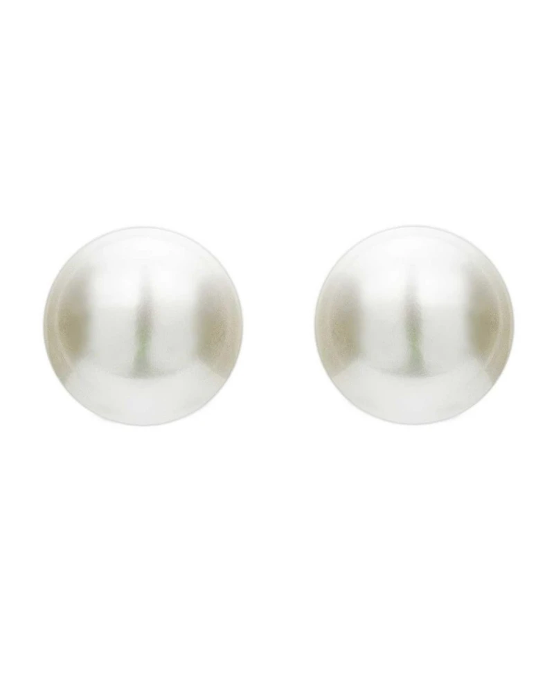 Sterling Silver Faux Pearl Studs