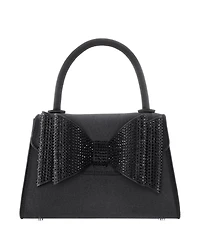 Nina Crystal Double Bow Handheld Satchel Bag