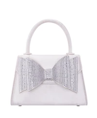 Nina Crystal Double Bow Handheld Satchel Bag