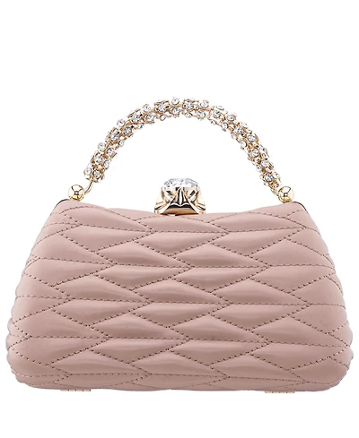 Nina Quilted Minaudiere Handle Clutch Bag