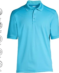 Lands' End Men's Short Sleeve Rapid Dry Active Polo Shirt