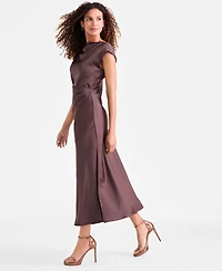 Sam Edelman Women's Cap-Sleeve Side-Slit Midi Dress