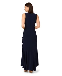Adrianna Papell Petite Surplice Mermaid Dress