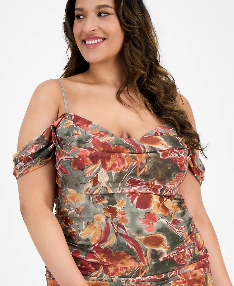 Katia Rae Trendy Plus Printed Midi Dress