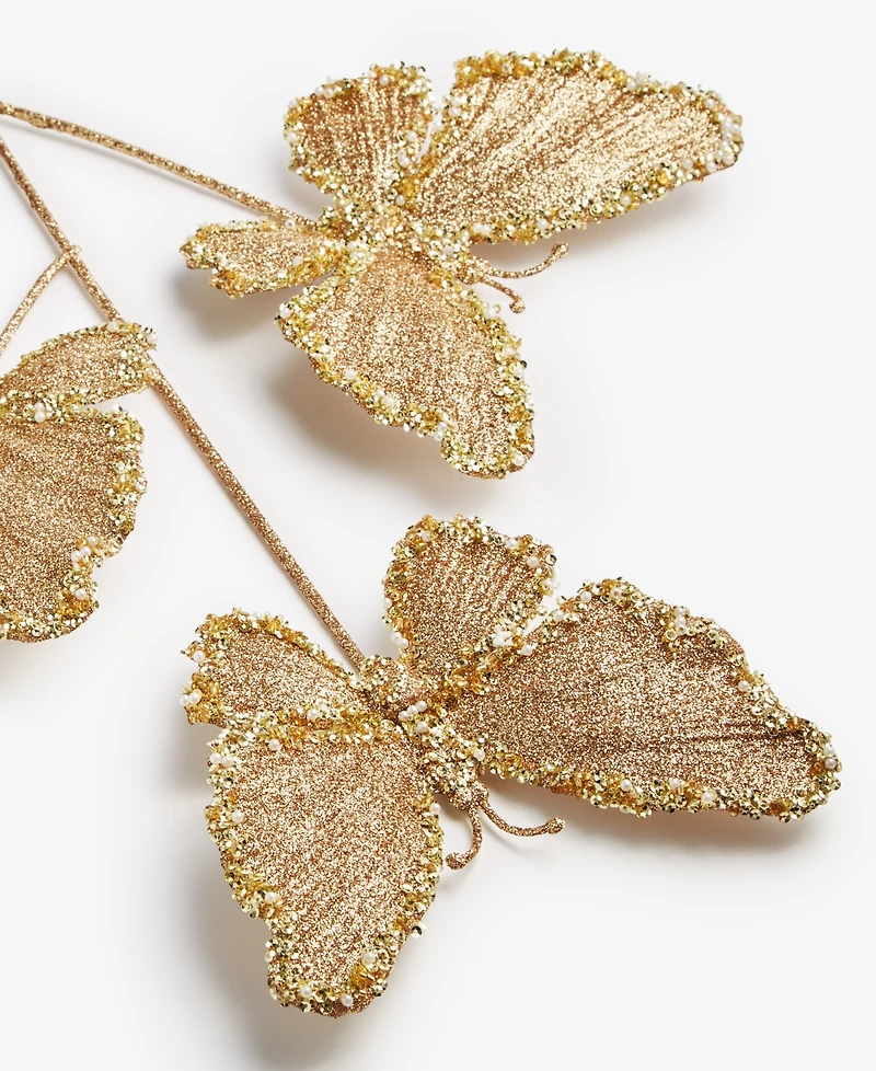 Holiday Lane Enchanted Forest Butterfly Pick Ornament, Macy's Exclusive