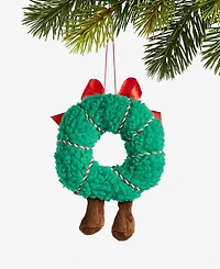 Holiday Lane Tiny Tidings Wreath Fabric Ornament, Macy's Exclusive