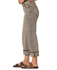 Democracy Women's "Ab"Solution High Rise Cuffed Boyfriend Jeans