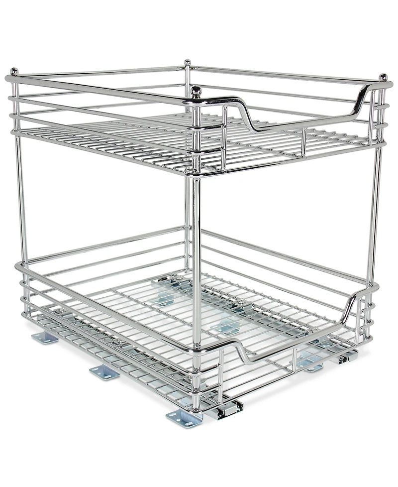 Household Essentials Glidez Pull-Out Storage Organizer, 2-Tier Design