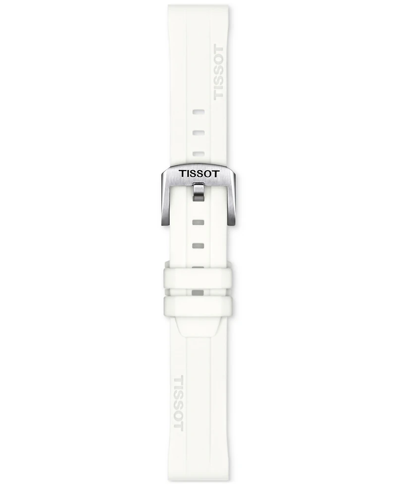 Tissot Men's Swiss Chronograph Seastar 1000 White Rubber Strap Watch 38mm