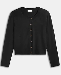 On 34th Women's Crewneck Button-Front Cardigan, Exclusively at Macy's