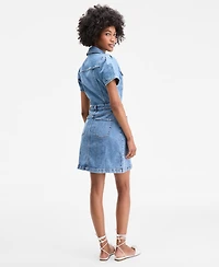 On 34th Women's Denim Trucker Mini Dress, Exclusively at Macy's