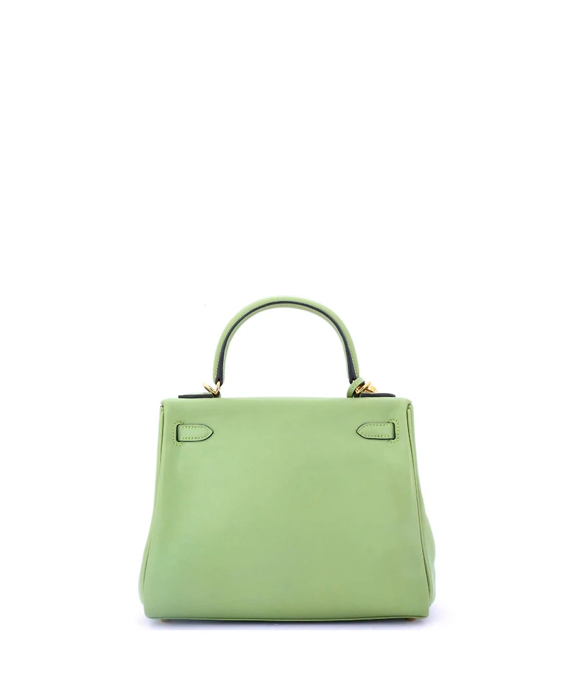 Pre-Owned Hermes Kelly 25 Handbag Swift with Gold Hardware