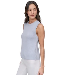 Dkny Jeans Women's Cotton Boucle Sleeveless Sweater