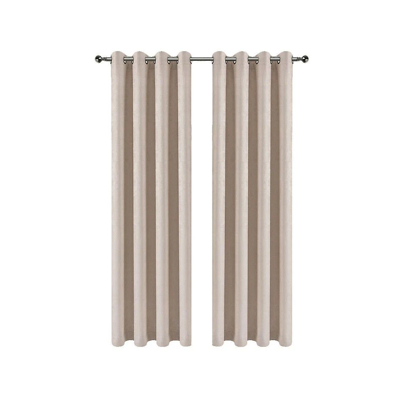 Kate Aurora Hotel Chic 2 Pack Light Filtering Grommet Top Window Curtains - 52 in. W x 84 L, Rose/Pink