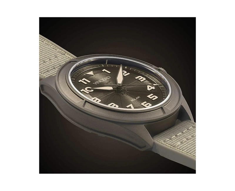 Vincero The Stratos – Men's Solar Titanium Watch 43mm