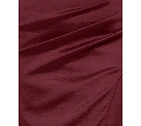 Xscape Petites Straight-Neckline Long Sheath Dress
