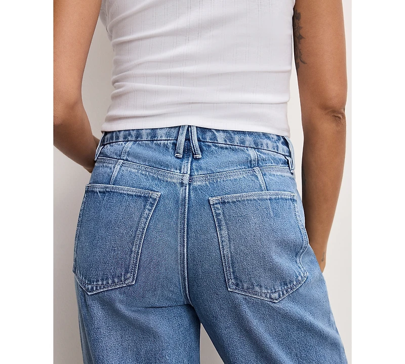 Good American Women's Cotton 90s High-Rise Relaxed Distress Jeans
