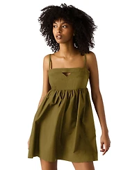 Steve Madden Women's Meadow Sleeveless Cotton Fit & Flare Mini Dress