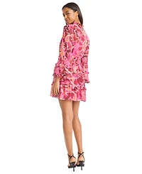 Donna Morgan Women's Long-Sleeve A-Line Dress