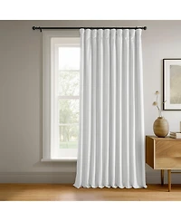 Half Price Drapes Primary White Signature Extra Wide Velvet Blackout Curtain
