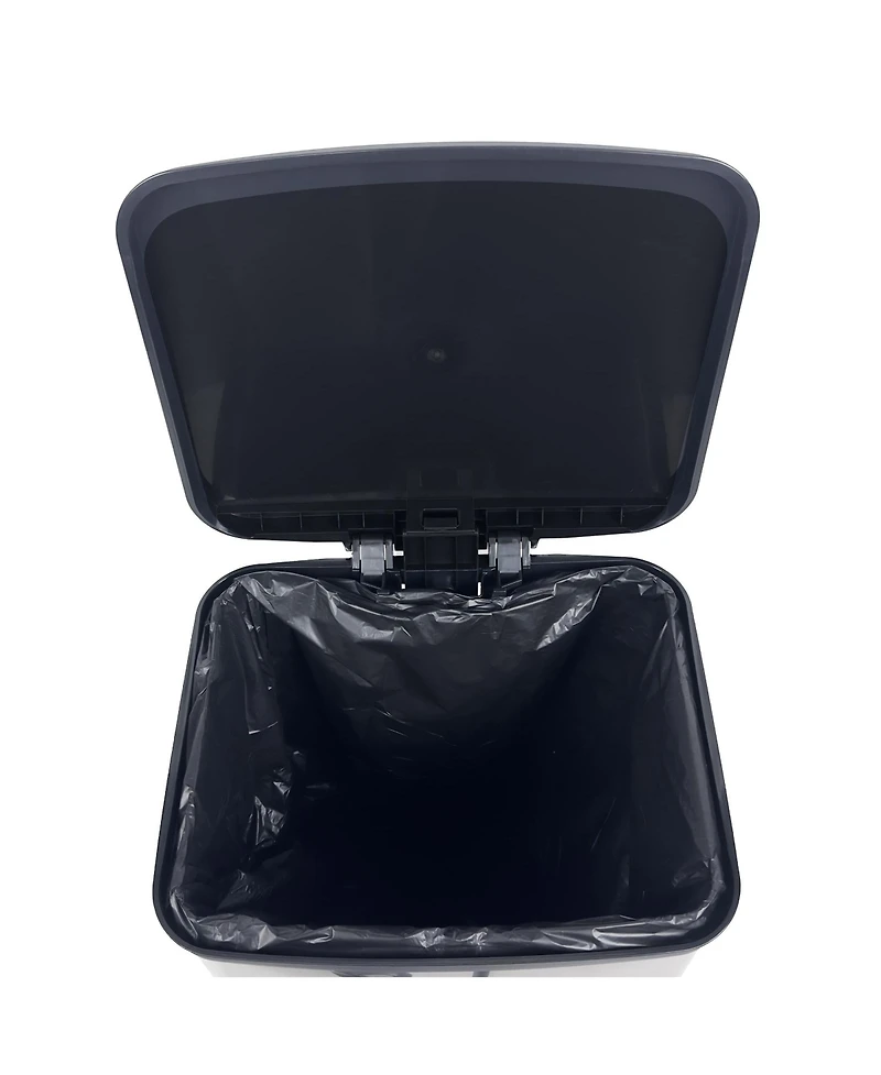 13.2 Gallon Trash Can, Plastic Rectangular Step Kitchen Trash Can