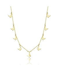 14K Gold Plated Butterfly Symphony Necklace