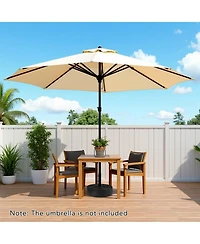 Patio Umbrella Base and Sand Fillable Market Table Umbrella Stand